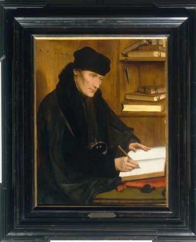 Portrait of Erasmus of Rotterdam by Quentin Massys or Metsys